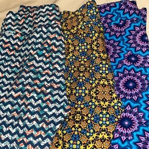 LuLaRoe TC leggings 3 pair